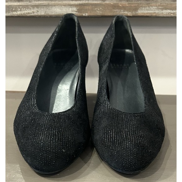 Stuart Weitzman Black Solar Goosebump Pumps Women's Size 7.5M Made In Spain EUC - Picture 6 of 10